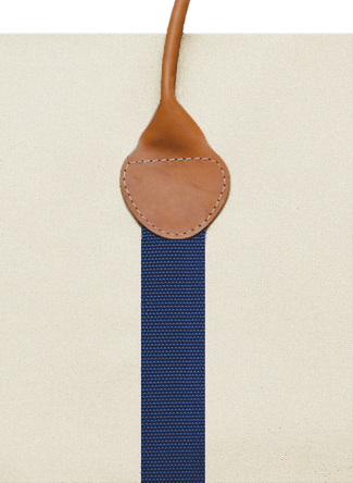 Handle Option (E) – Spade End Leather     with Two-Tone Accent Strips